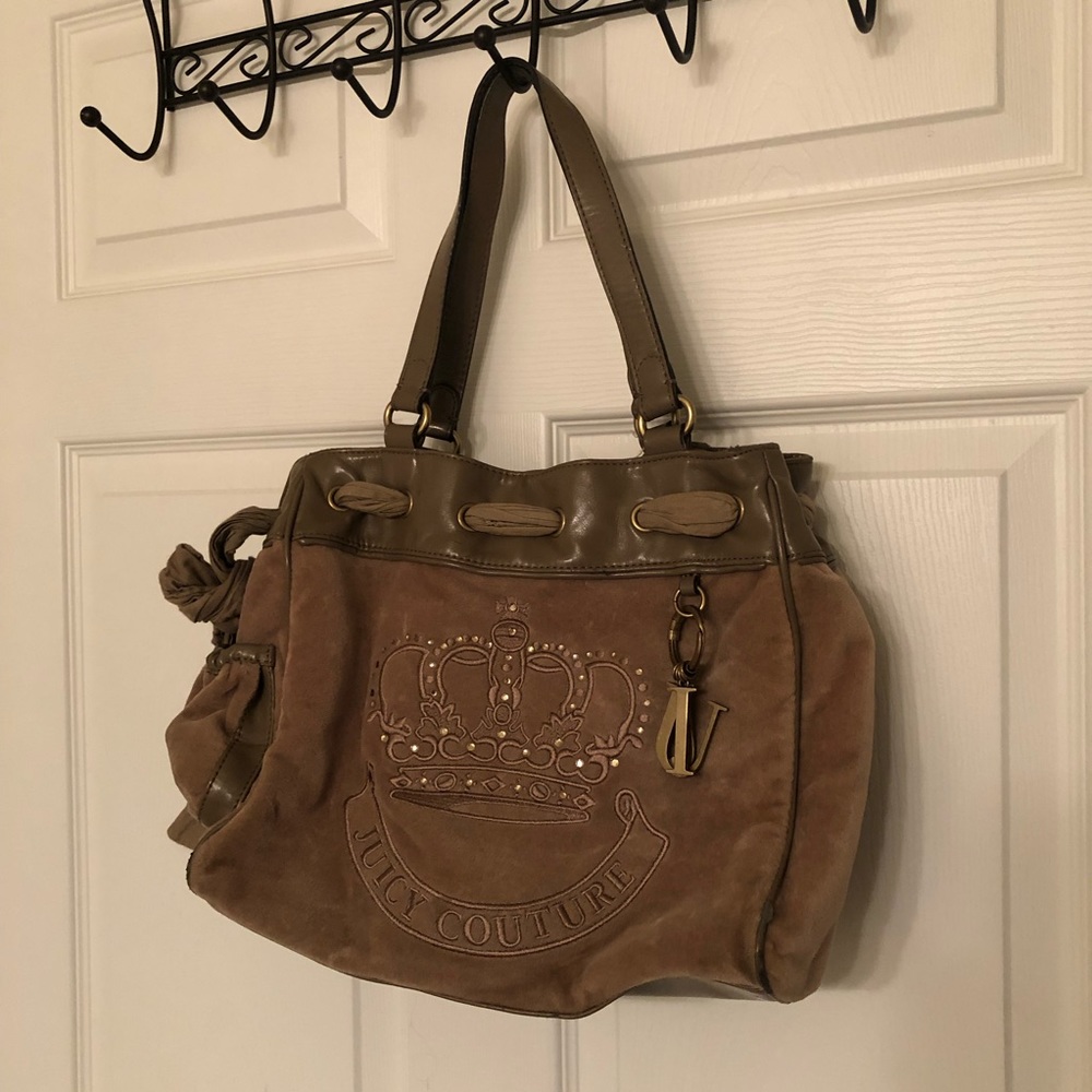 Juicy Couture brown velour bag